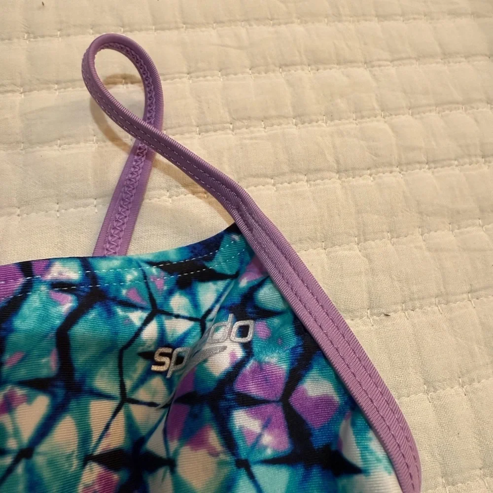 Speedo Girl’s Bathing Suit - Blue and Purple Size Small 6